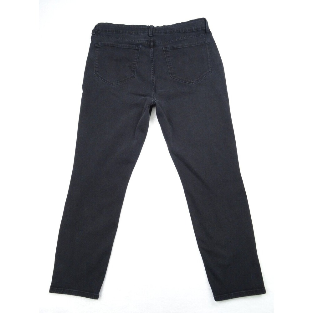 NYDJ Womens Jeans Size 16 Black Denim Ankle Stretch Lift Tuck High Rise - Picture 7 of 16